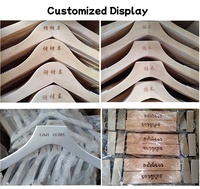 Fabricant de cintres en bois avec logo personnalisé Cintre en bois bon marché en tissu pour magasin de vêtements Cintres en bois