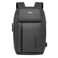 Mochila para Portátil Unisex de Microfibra con Puerto de Carga USB, Múltiples Compartimentos y Candado de Combinación, Bolsa de Negocios para Hombres y Mujeres