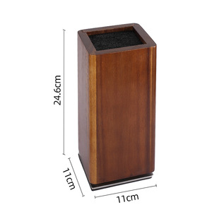 Bloc de <span class=keywords><strong>couteaux</strong></span> magnétique en bois d'acacia rotatif à 360 degrés en gros - Product Image 6