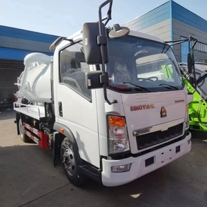 Piccolo HOWO Euro 3 LHD autocarro sottovuoto per fognatura 5000 litri autocisterna settica SK-9 camion pompa fognaria municipale servizio fognario - Product Image 6