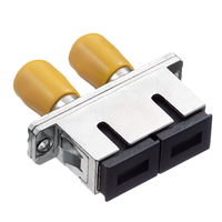 Telecom Parts Dual Cores Female LC to ST Single Mode Fiber Optic Adapter with Ceramic Sleeve for Fiber Optic Equipment
