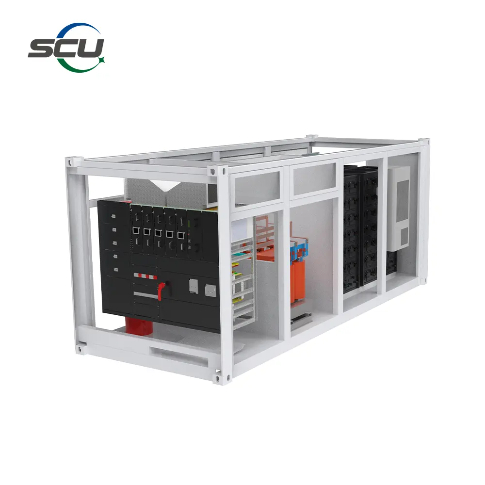 SCU 1MWh 2MWhBESSバッテリーエネルギー貯蔵システムコンテナグリッド/オフグリッド使用のリチウム電池ソリューション