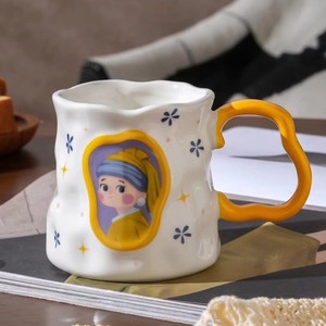 <span class=keywords><strong>Mug</strong></span> à café en céramique de 380 ml, mignon et fait main, vaisselle amusante pour hommes, femmes, anniversaire - Product Image 5