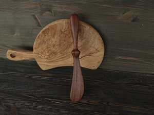 Cuchillo de madera hecho a mano para cocina o decoración ecológico ligero seguro para niños e ideal para utensilios de cocina antiadherentes - Product Image 3