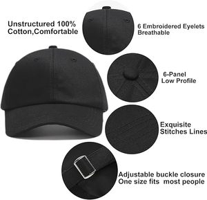 Wholesale Custom 100% Cotton Baseball Caps with Embroidered Logo Unisex Sport Promotional <b>Hats</b> & Caps Curved - Product Image 5