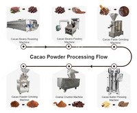 Broyeur commercial de pâte de fève de cacao fraisant des détails de machine de traitement de poudre de cacao
