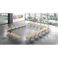 Table de conférence multifonction moderne et flexible pour salle de formation Table pliante Table combinée avec roulettes