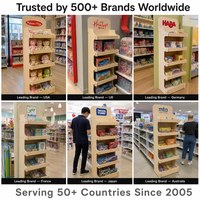 Exhibidor de Madera de 5 Niveles Personalizado para Tienda de Juguetes, Estante de Madera para Piso, Fácil de Montar, Exhibidor Personalizado para Minoristas, Certificado FSC