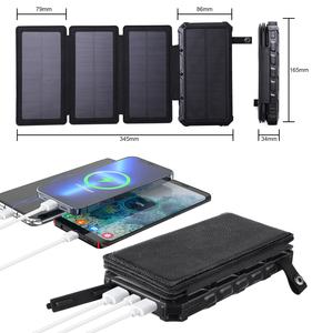 Chargeur de téléphone portable portable 20000 25000 <span class=keywords><strong>26800</strong></span> 30000 mAh, 4 panneaux, banque d'alimentation et station d'alimentation pour le camping en plein air avec lumière LED - Product Image 1