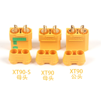 XT90-S Plug Anti-Allumage Femelle Tête Modèle Avion Plug 4.5mm PC Matériau Ignifuge Fleur De Feu Jaune
