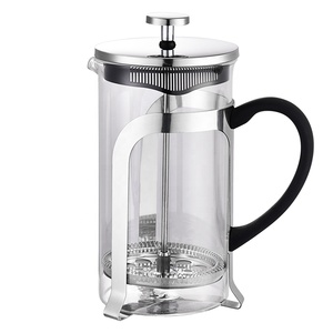 Machine à café pressoir française, appareil à café en verre Borosilicate résistant à la chaleur avec filtre