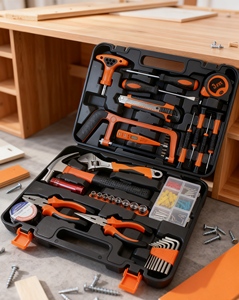 Kit de herramientas manuales multiusos de <span class=keywords><strong>carpintero</strong></span> con alicates Juego de destornilladores de precisión Hoz Acero al cromo vanadio para reparación del hogar - Product Image 2