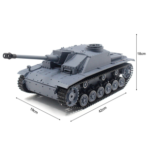HENGLONG 3868-1 2.4Ghz RC Tank German Assault Gun III F/8 Tank Military Model IR+BB Remote Control Toys DIY Tank Hobby Gifts MT - Product Image 6