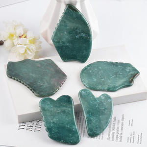 Huiying OEM ODM, Logotipo Personalizado, Piedra de Ágata Musgosa en Forma de Hacha, Herramienta de Masaje Facial y Corporal Gua Sha, Terapia de Sanación - Product Image 5