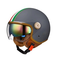 2025 nouveau gros élégant couleurs de sécurité nuit visière demi-visage moto accessoires Vintage casque moto casques