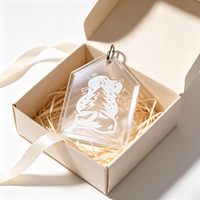 Ornement en cristal personnalisé gravé sur mesure, cadeau de décoration unique et créatif