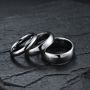 468mm inner and outer curved surface, cool and unisex tungsten steel <b>ring</b>, suitable for weddings, engagements, and <b>couples</b>. - Product Image 2