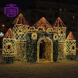 Decoración de luces navideñas con diseño de casa de dulces de Papá Noel en 3D, personalizada para exteriores, para decoración de centros comerciales en Navidad. - Product Image 6