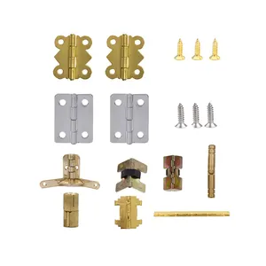 Miniature Adjustable Solid Brass Curved Mini Hinges For Sale