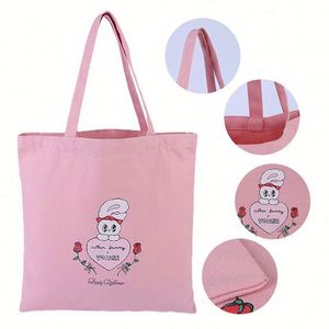 Custom Logo <b>Printed</b> Recyclable Plain Cotton Canvas Shopping Tote Bag - Product Image 4