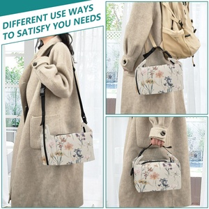 Sac à déjeuner personnalisé à fleurs aquarellées tropicales d'Hawaï, sac isotherme et chaud pour pique-nique scolaire en plein air - Product Image 6