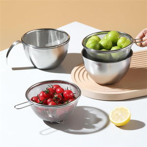 Taza Mezcladora Mini de Acero Inoxidable para el Hogar con Asa <span class=keywords><strong>CY</strong></span>, Taza de Cocina de Pequeña Capacidad, Tazón para Preparación de Alimentos - Product Image 2
