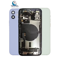 Rangkaian Casing Lengkap Pengganti untuk Iphone 12, Termasuk Penutup Belakang, Rangka Tengah, Sasis, dan Kabel Fleksibel untuk Perbaikan