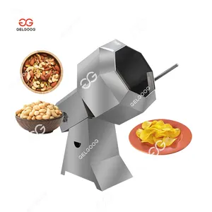 Tambor de acero inoxidable 304, máquina de recubrimiento con sabor octogonal, línea de procesamiento de alimentos, patatas fritas, aperitivos, té, condimentos