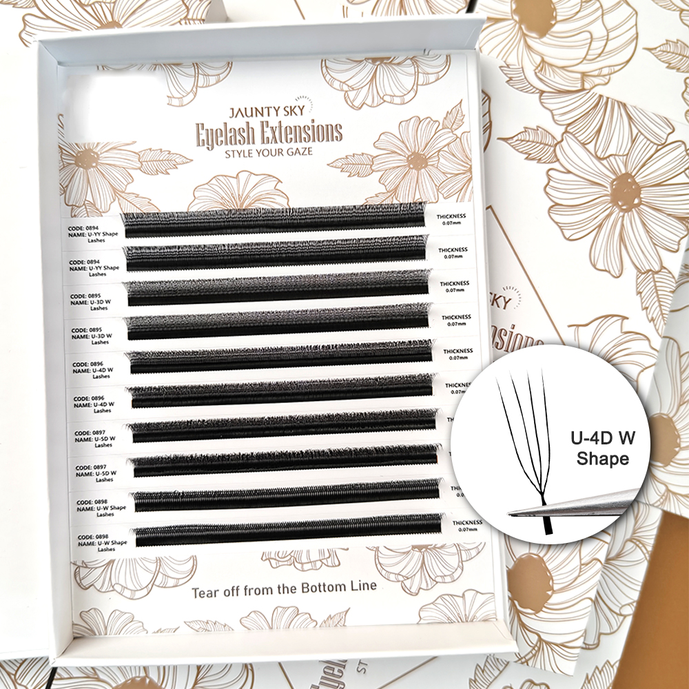 ขนตาปลอมทรงตัว U-4D แบบ W