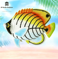 Simulation lumineuse poisson de haute mer modèle Sculpture en fibre de verre poisson pendentif self-service Restaurant décoration poisson ornement