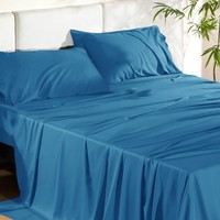 Parure de draps Balix 100% viscose de bambou à poches profondes, parfaitement rafraîchissante
