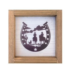 Ciondolo in legno stile cowboy western con design a ferro di cavallo, stivale, teschio, testa di pecora e cappello, dalla Cina - Product Image 6