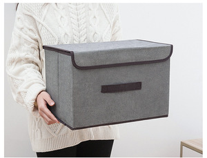 Caja de almacenamiento de <span class=keywords><strong>ropa</strong></span> portátil, organizador de juguetes a prueba de polvo para el hogar, caja de almacenamiento Organizadora no tejida - Product Image 5