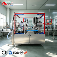 Ligne d'emballage de produits de soin Servo GMP CE Standard, machine de remplissage et de bouchage rotative monobloc avec bouchon interne pour crème, lotion, tonique