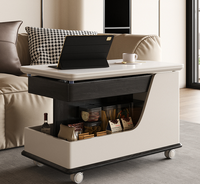 Table de salon ModHomi avec rangement Armoire latérale mobile Table basse minimaliste moderne pour la maison Hôtel Appartement Meubles