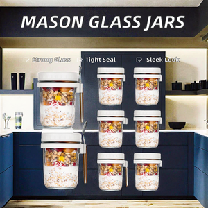 Bocaux en verre <span class=keywords><strong>Maoya</strong></span> Mason pour la mise en conserve, 4 oz, 6 oz, 8 oz, 10 oz, 16 oz, 24 oz, verre transparent, moderne, durable, avec bouchon à vis - Product Image 2