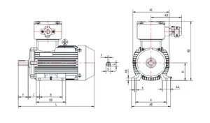 Cheap High Quality High Efficiency Energy Saving YBX3 THREE PHASE HIGH QUALITY EXPLOSION PROOF ELECTRIC MOTOR