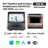 MEKEDE X10 X20 X30 X40 UIS7865 QLED DSP Wireless Android Auto untuk Toyota Land Cruiser Prado Lexus GX470 GX 470 J120 2002-2009