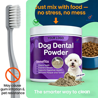 Poudre dentaire naturelle OEM/ODM pour chiens et chats - Probiotiques pour l'équilibre de la flore buccale, Zinc contre la mauvaise haleine, Saveur menthe poivrée