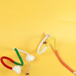 Jouet à mâcher pour chat en corde avec pompon, nettoyage des dents, anti-ennui, interactif, durable, pour chats - Product Image 3