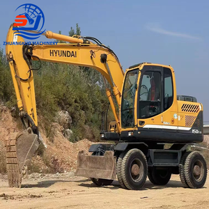 Performances élevées, provenant de Corée, composants principaux du moteur Cummins inclus - en vente, excavatrice sur pneus Hyundai 150W-9 d'occasion - Product Image 2