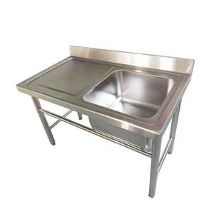 VICTORY KITCHEN Fregadero de cocina de acero inoxidable 201/304 personalizado con 2 lavabos para hoteles y restaurantes Aplicación médica - Product Image 1