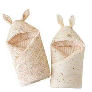 Suministro al por Mayor de Mantas de Muselina de Conejito con Puntos Polares, Manta Suave de Invierno para Envolver Recién Nacidos, Tela de Punto con Relleno de Seda para Regalo - Product Image 1