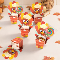 Boîte à dragées pliable en papier sur le thème de Thanksgiving pour la décoration de fête et l'arrangement de cadeaux pour les réunions