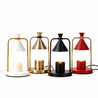 Lampe chauffe-bougie en métal, à intensité variable, électrique, pour la fonte de cire et la diffusion d'arômes, pour la décoration intérieure
