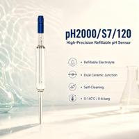 Capteur de pH semi-conducteur PH2000 120mm 0-14 pH 0-140°C Fiabilité éprouvée pour l'eau d'alimentation des chaudières, auto-nettoyant grâce à la pressurisation