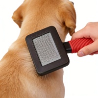 Brosse démêlante professionnelle en acier inoxydable pour chats et chiens, éliminateur de poils pour la toilettage et la perte de poils