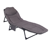 Lit simple multifonctionnel portable et pliable de grande taille avec dossier réglable et matelas souple pour adultes