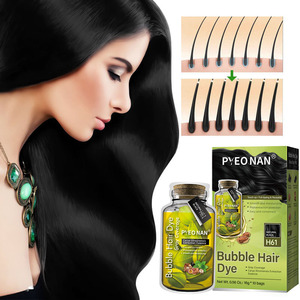 Tinte de Cabello en Espuma sin Amoníaco, Tinte Vegetal en Espuma para Cubrir Canas, Coloración Rápida, Crema en Espuma para el Cabello en Bolsitas - Product Image 1