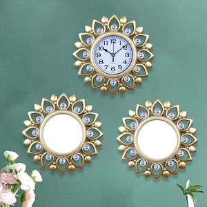<span class=keywords><strong>Horloge</strong></span> <span class=keywords><strong>murale</strong></span> silencieuse et élégante en quartz, style nordique, avec 2 miroirs, <span class=keywords><strong>pour</strong></span> salon, vente en gros directe usine - Product Image 3